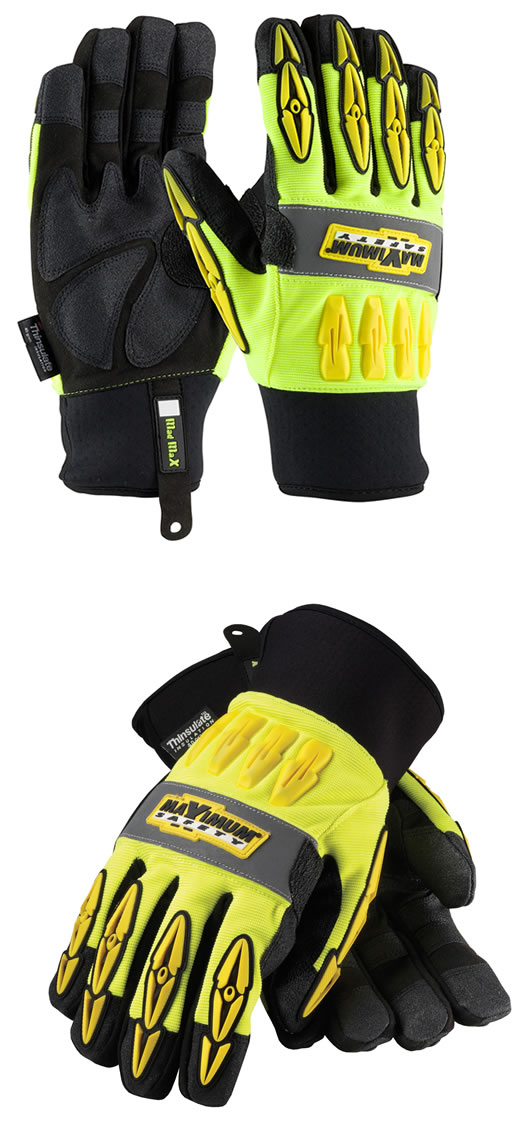 Mad Max Thermo Hi-Vis Gloves by Maximum Safety